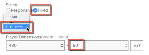 player sizing